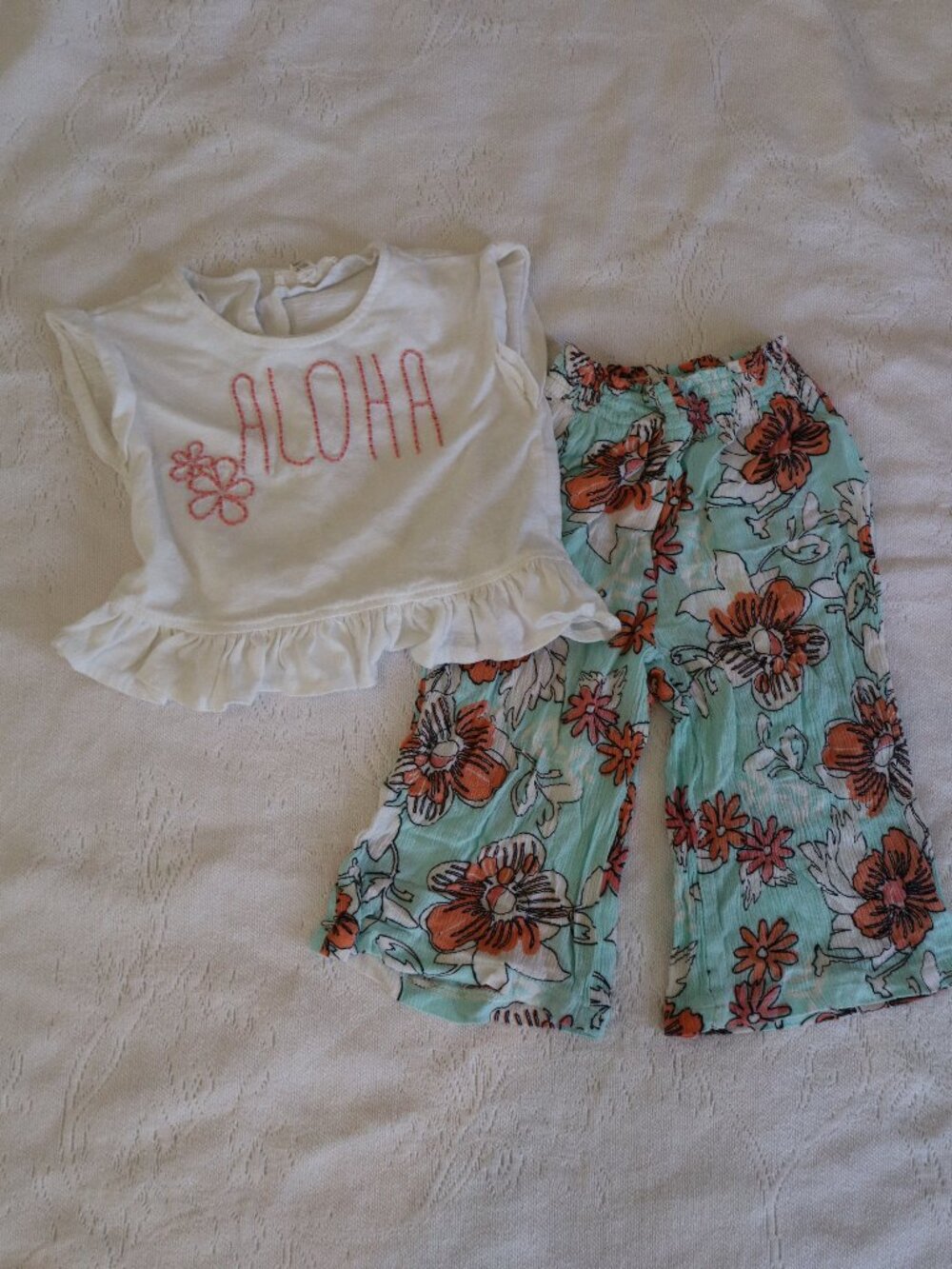Jessica Simpson Girls Toddler Aloha Tropical Boho Set 24m